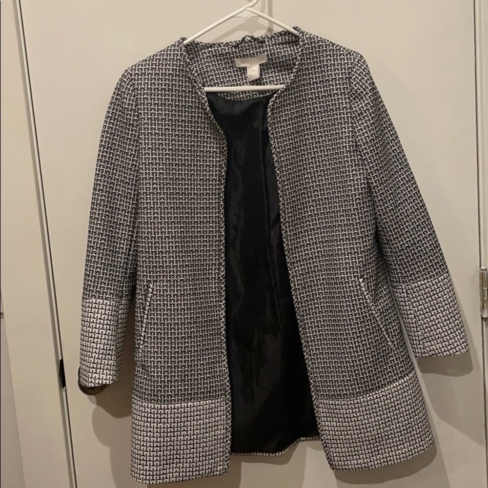 Black / White Pea Coat